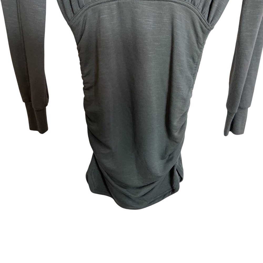 Daily Practice Women's Small Gray Ruched Cutout Mini Dress Soft - Picture 6 of 12